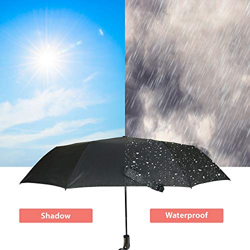 Trencool Paraguas Plegable Hombre Antiviento XXL. Paraguas Hombre Negro Automático 110cm. Paraguas Antiviento Plegables para Caballero. Paraguas de Calidad, Grandes y Resistente. (Negro, 110)