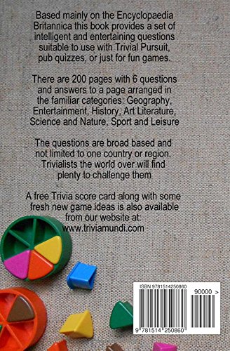 Trivial Pursuit Questions: 1200 Brand New Questions and Answers