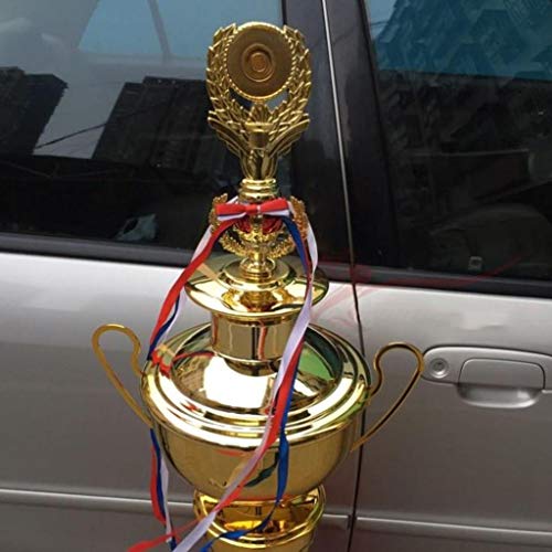 Trofeos de Oro campeones de la Liga de Fútbol Base mármol Fútbol conmemorativo Trophy Decoración de Oficina Regalo (Color : Gold, Size : 53 * 21 * 21cm)