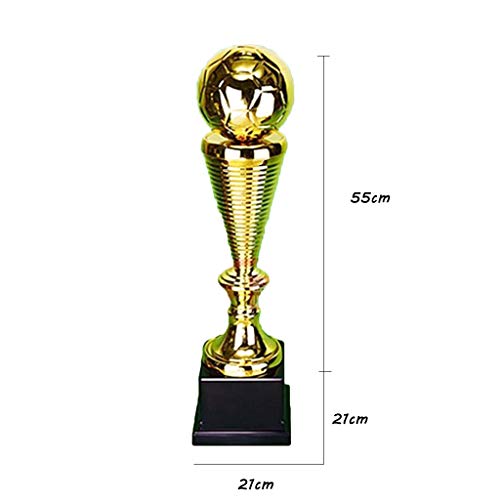 Trofeos de Oro mármol Base conmemorativo Champions Trophy Menaje Baloncesto Fútbol (Color : Gold, Size : 55 * 21 * 21cm)