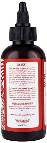 Tropic Isle Living Jamaican Strong Roots Red Pimento Hair Growth Oil, 4 oz by Tropic Isle Living