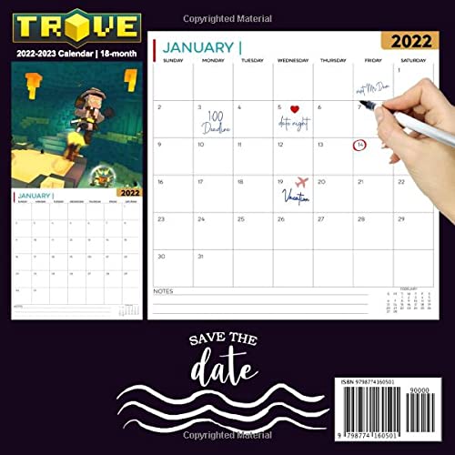 Trove: OFFICIAL 2022 Calendar - Video Game calendar 2022 - Trove -18 monthly 2022-2023 Calendar - Planner Gifts for boys girls kids and all Fans ... games Kalendar Calendario Calendrier). 2