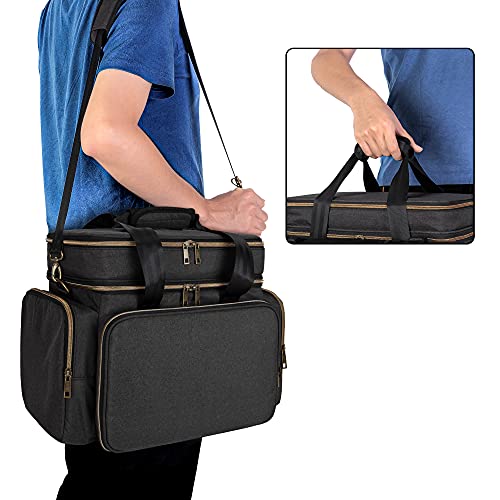 Trunab Bolsa de viaje para consola compatible con Xbox Series X, funda de transporte con múltiples bolsillos de almacenamiento para controladores Xbox, disco duro portátil y más accesorios, negro