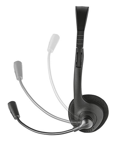 Trust - Auriculares con Micrófono para PC (Ideales para Skype) Color Negro, 21867