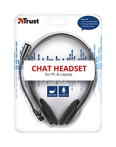 Trust - Auriculares con Micrófono para PC (Ideales para Skype) Color Negro, 21867