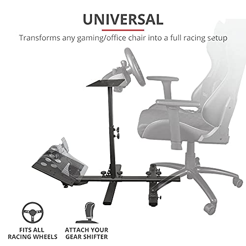 Trust Gaming GXT 1150 Pacer Adaptador Simulador de Carreras, Incluye Base de Pedales y Base de Volante, Totalmente Ajustable - Negro