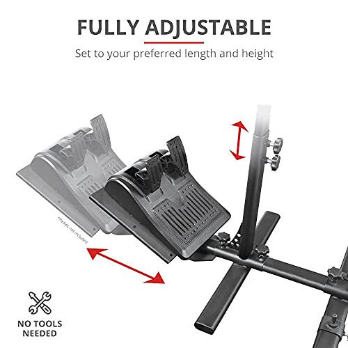 Trust Gaming GXT 1150 Pacer Adaptador Simulador de Carreras, Incluye Base de Pedales y Base de Volante, Totalmente Ajustable - Negro