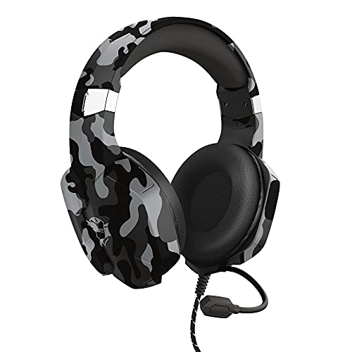 Trust Gaming GXT 1323 Altus Auriculares Gaming, Over Ear, Control de Volumen, Cable Adaptador, para PC Nintendo Switch, PS4, PS5, Xbox One, Xbox Series X - Negro Camuflaje