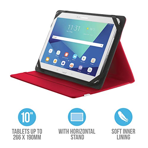 Trust Primo - Funda para tablet de 10" (función soporte), rojo