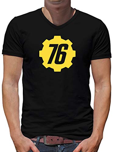 TShirt-People Vault 76 Tec Inc cuello en V para hombre Negro XXL