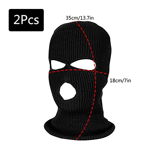 TSLBW Máscara de esquí Pasamontañas 2 Piezas Pasamontañas de Punto de Invierno Cubierta Facial cálida para Ciclismo Esquí Deportes al Aire Libre