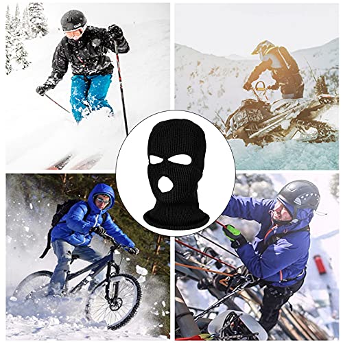 TSLBW Máscara de esquí Pasamontañas 2 Piezas Pasamontañas de Punto de Invierno Cubierta Facial cálida para Ciclismo Esquí Deportes al Aire Libre