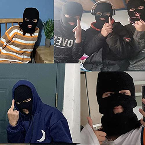 TSLBW Máscara de esquí Pasamontañas 2 Piezas Pasamontañas de Punto de Invierno Cubierta Facial cálida para Ciclismo Esquí Deportes al Aire Libre
