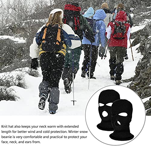 TSLBW Máscara de esquí Pasamontañas 2 Piezas Pasamontañas de Punto de Invierno Cubierta Facial cálida para Ciclismo Esquí Deportes al Aire Libre