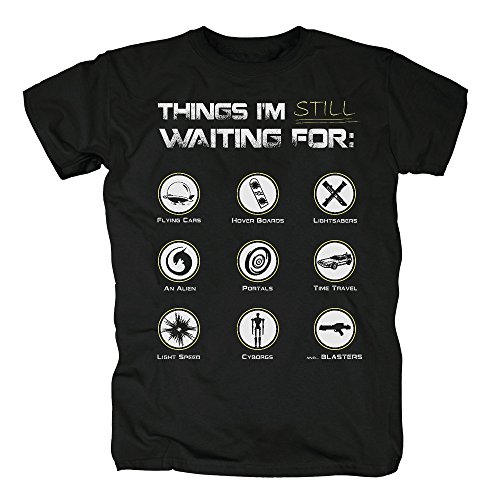 TSP Still Waiting for. Camiseta para Hombre T-Shirt XL Negro