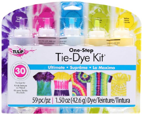 Tulip One-Step 5 Color Ultimate, Kit tinte para ropa, 5 colores, 59 Pieces (31675)