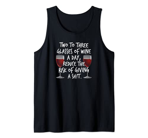 Two To Three Glasses Of Wine A Day, Reduce..., By Yoray Camiseta sin Mangas