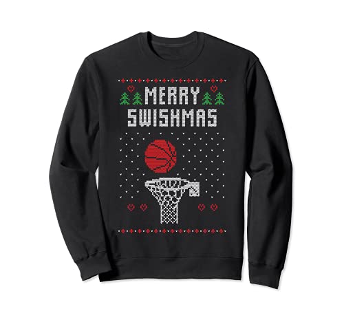 Ugly Christmas Sweater Jugar Baloncesto Dunking Navidad Sudadera