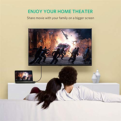 UGREEN Cable Displayport 144Hz, 4K Alta Velocidad Cable DP 1.2 Macho a Macho, Soporta 4K@60Hz, 2K@144Hz, 3D, Compatible con Tarjeta Gráfica para Juegos, GeForce GTX 960, HDTV, Proyector, Monitor, 5 M