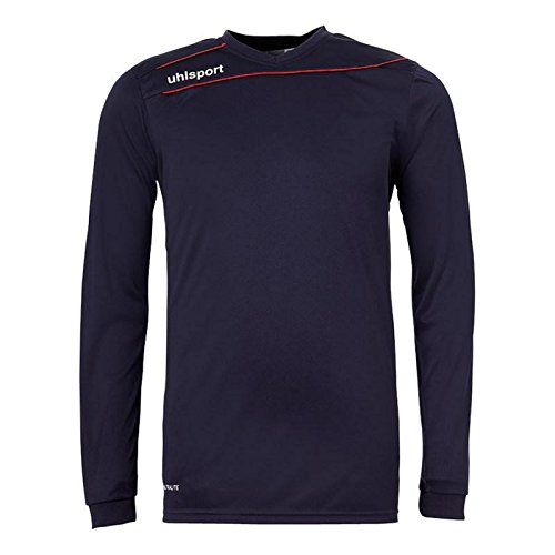 uhlsport Stream 3.0 Ml Camiseta De Juego Manga Larga, Hombre, Azul Marino/Rojo, XL