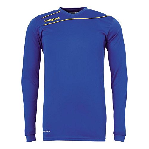 uhlsport Stream 3.0 Ml Camiseta De Juego Manga Larga, Hombre, Azur/Amarillo Maiz, XL