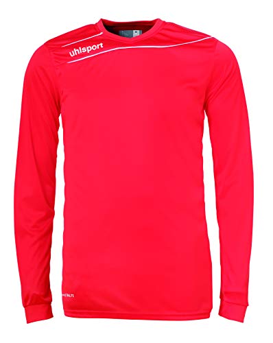 uhlsport Stream 3.0 Ml Camiseta De Juego Manga Larga, Hombre, Rojo/Blanco, XL