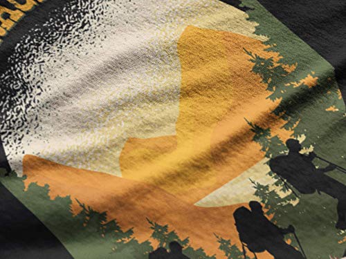 Ultrabasic Camiseta de senderismo para hombre con texto en inglés "Average Hiker No We 're Not There Yet" - negro - X-Large