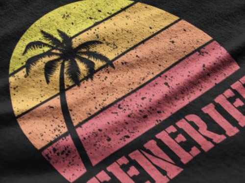 ULTRABASIC Camiseta para Hombre Puesta de Sol - Sunset - Tenerife - Amor Verano - Playa Verano - Vintage Camiseta Gráfica (2XL, Negro Profundo)