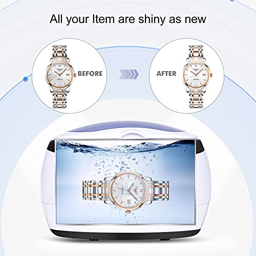 Ultrasonic Jewelry Cleaner, Professional Ultrasonic Cleaner for Cleaning Jewelry Eyeglasses Watches 650 ml