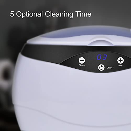 Ultrasonic Jewelry Cleaner, Professional Ultrasonic Cleaner for Cleaning Jewelry Eyeglasses Watches 650 ml