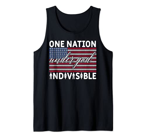 Una nación bajo Dios Promesa indivisible de lealtad EE.UU Camiseta sin Mangas