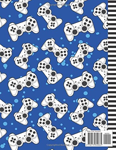 Undated Weekly Planner: 8.5x11 Large Agenda / Non-Dated Organizer / 52-Week Life Journal With To Do List - Habit and Goal Trackers - Personal Calendar ... Game Controller - Blue Dot Gaming Pattern