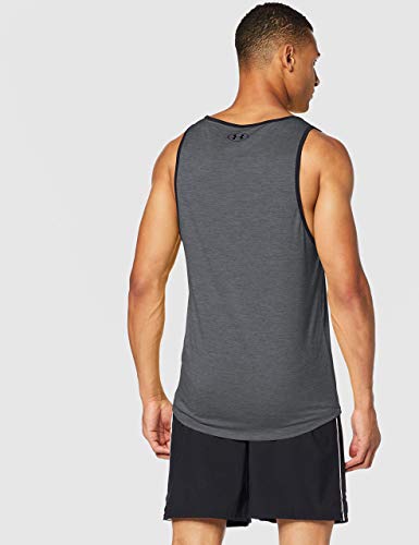 Under Armour UA Tech 2.0 Tank, camiseta sin mangas, camiseta deportiva hombre, Gris (Pitch Gray / Black) , XL