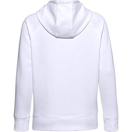 Under Armour Women's Rival Fleece Pull-Over Hoodie , White (100)/Black , XX-Large