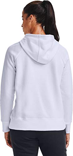 Under Armour Women's Rival Fleece Pull-Over Hoodie , White (100)/Black , XX-Large