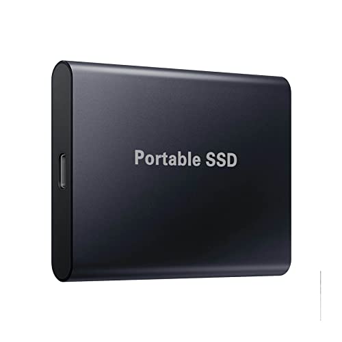 Unidad de Estado de Estado sólido Externo portátil SSD Duro Externo para PC Laptop Mac Windows Linux Android Gaming PS4 PS5 Xbox One Smart TV,Negro,1 TB