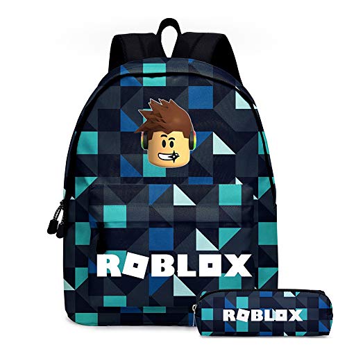 UNILIFE Mochila Roblox Mochila Infantil con Estuche para Lápices Mochilas Escolares Impresas para Niños De Primaria 21 L