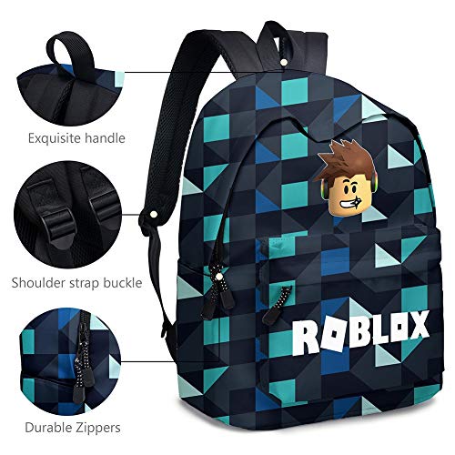 UNILIFE Mochila Roblox Mochila Infantil con Estuche para Lápices Mochilas Escolares Impresas para Niños De Primaria 21 L