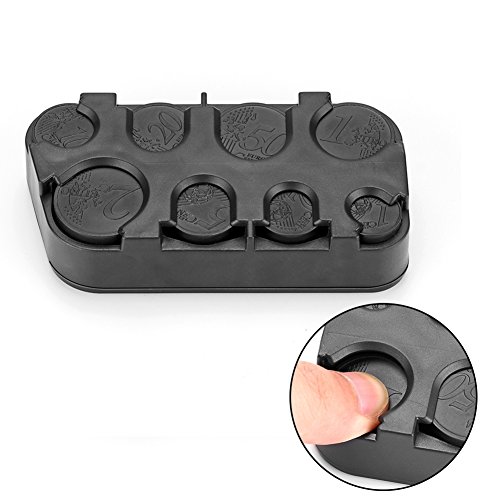 Uniqal Dispensador de Moneda Euro Monedas de Almacenamiento Dispensador Caja de Almacenamiento