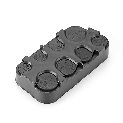 Uniqal Dispensador de Moneda Euro Monedas de Almacenamiento Dispensador Caja de Almacenamiento