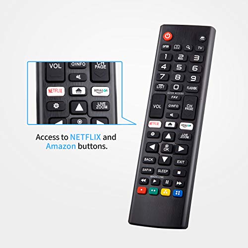 Universal Mando a Distancia para LG Smart TV AKB75095308 AKB74915324 Compatible con Todos Mando a Distancia de LG TV