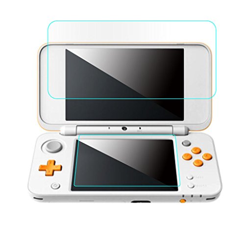 UOTA 1 juego de protectores de pantalla LCD de vidrio templado para Nintendo New 2DS XL/LL 2DSXL/2DSLL