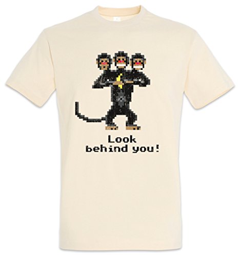 Urban Backwoods Look Behind You! Camiseta De Hombre T-Shirt Beige Talla M