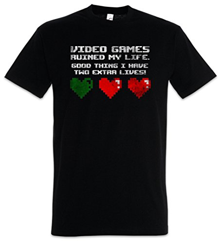 Urban Backwoods Video Games Ruined My Life Camiseta De Hombre T-Shirt Negro Talla 2XL