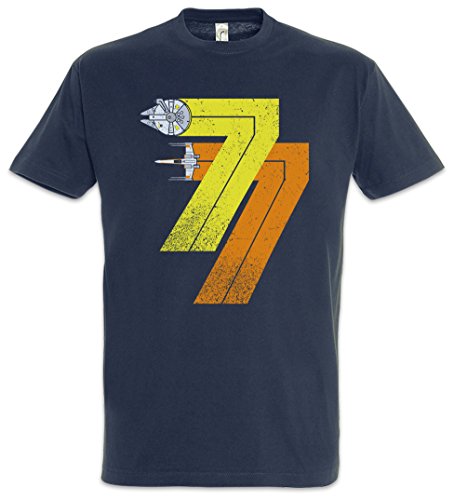 Urban Backwoods Vintage Rebel Born 77 Camiseta De Hombre T-Shirt Azul Talla M