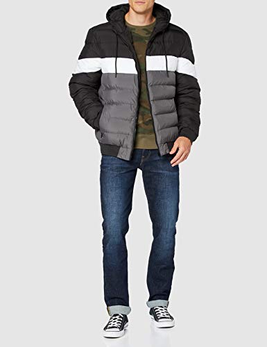 Urban Classics Colorblock Bubble Jacket Chaqueta de Videojuegos, Negro/Oscuro, M para Hombre