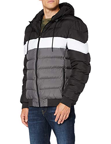 Urban Classics Colorblock Bubble Jacket Chaqueta de Videojuegos, Negro/Oscuro, M para Hombre