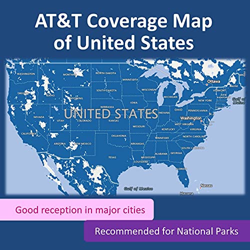 USA/México/Canadá AT&T SIM Card 30 días, datos ilimitados de alta velocidad, llamadas, textos, tarjeta SIM AT&T US renovable en América del Norte