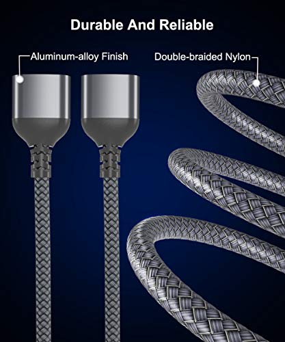 USB Splitter Y Cable 0.3M, USB A 1 Macho a 2 Dual Hembra Extensión Conector,Doble Puerto Multiple USB Extender Hub,Cargador Datos Adaptador Dividido Energía para Mac,Coche,Xbox One,PS4,PS5,PC