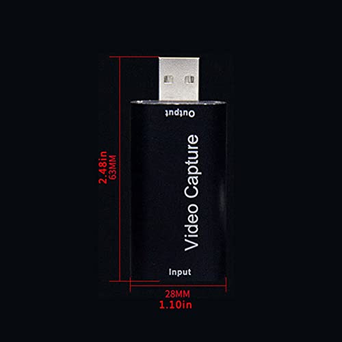 Usb2.0 a hdmi-Compatible C Ture Card Game Video Live Compatible para Ps4 / para Xbox/para Switch OBS Live Recording Box Negro
